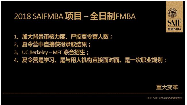 交大高金2018MBA培養與招生全解析