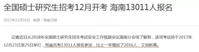 2018考研，你的競爭壓力有多大？